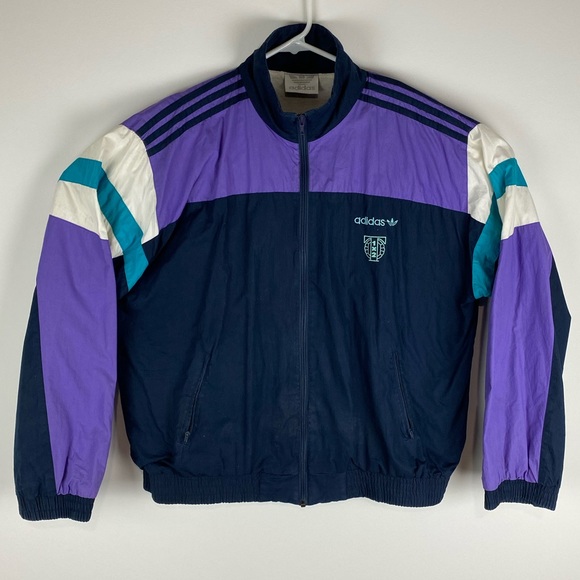 adidas Other - VTG Adidas 3-stripe colorblock windbreaker jacket